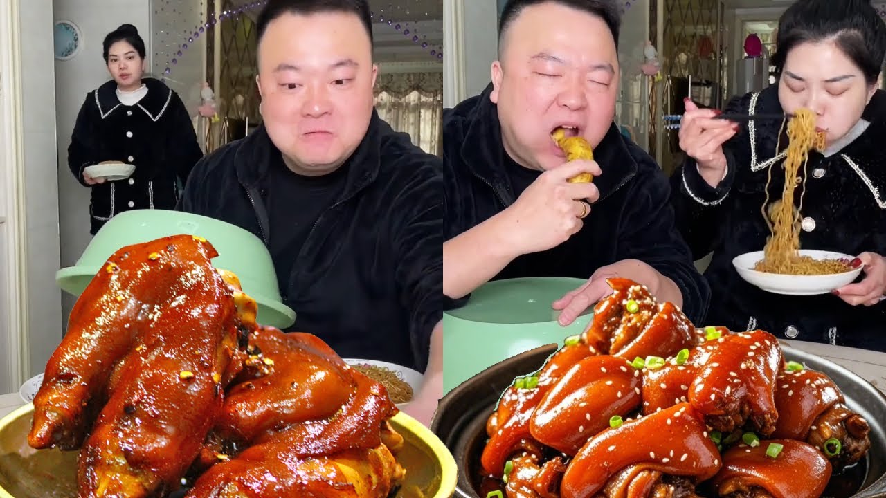 The stingy husband wanted to eat the braised pork secretly, but he could only eat potatoes with skin