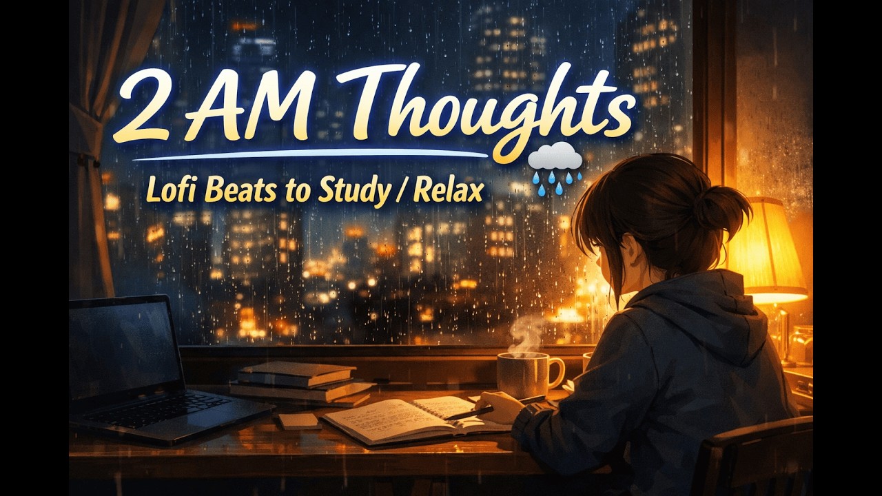 2 AM Thoughts 🌧 Lofi Beats to Study / Relax | Rainy Night Focus Music