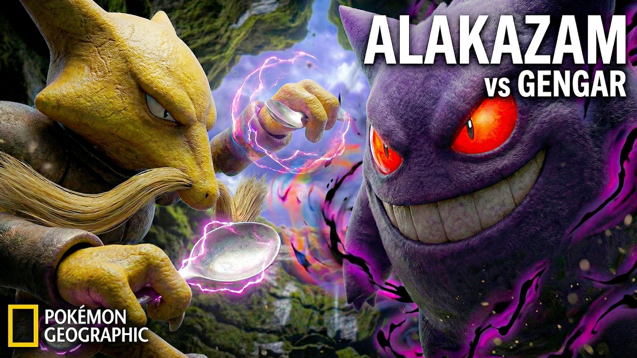 NatGeo: Alakazam vs Gengar | The Psychic War – Mind vs Spirit (Pokémon Documentary)