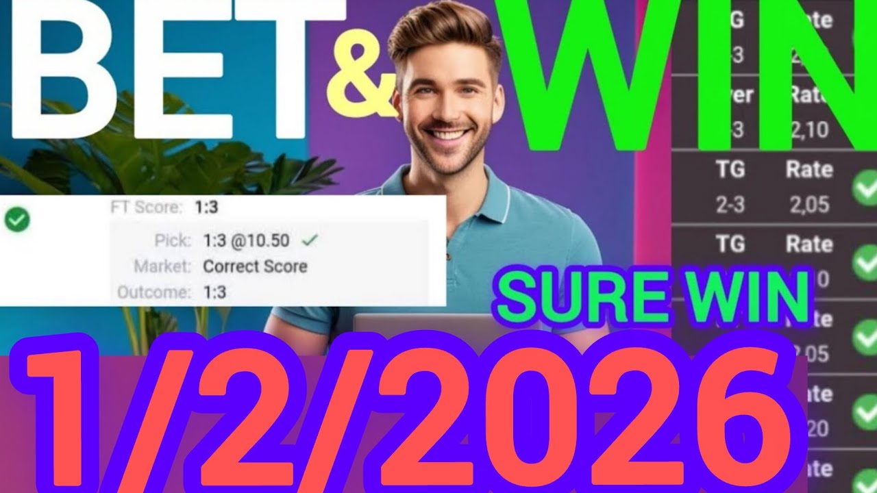 Correct Score Tips & Predictions Today | 1/2/2026| Expert Football Bets & Sure Wins 