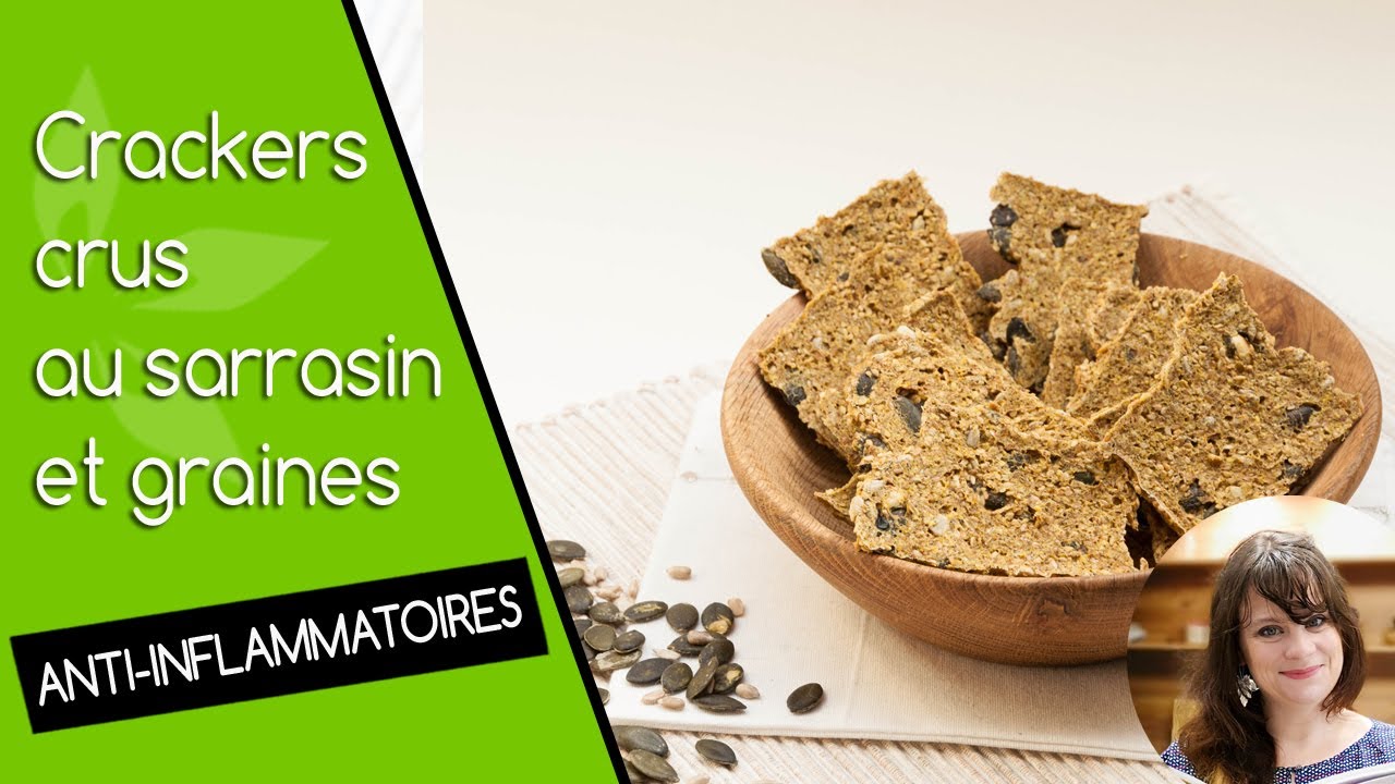 Crackers au sarrasin aux graines anti-inflammatoires sans gluten ni lactose