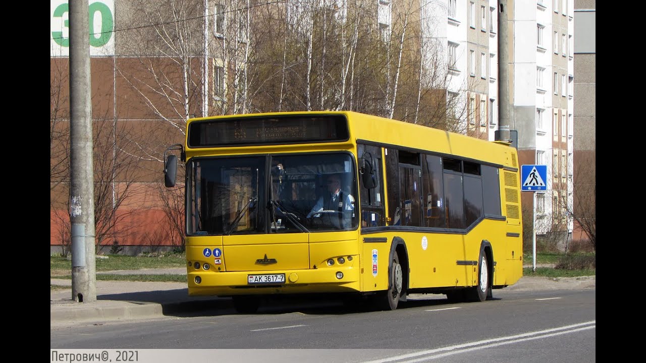 Автобус МАЗ-103.465 гос. № АК 3617-7 маршрут №163 в Минске (ПОЕЗДКА)
