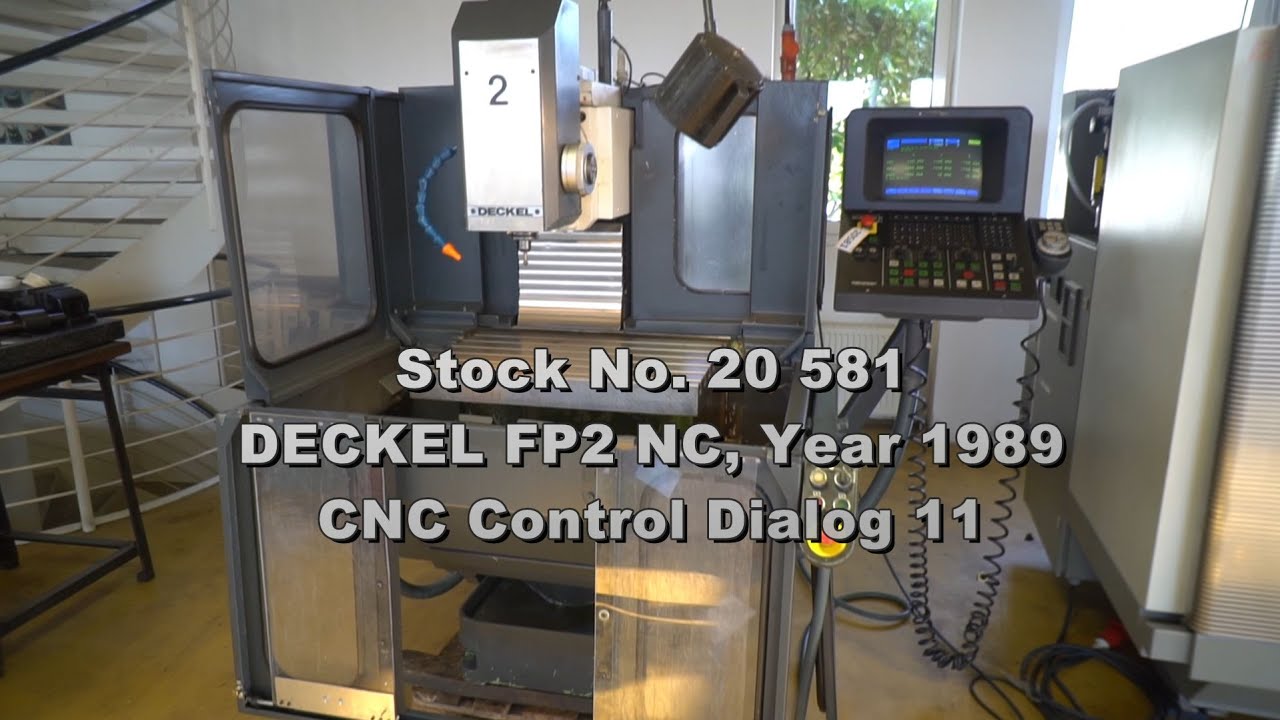 Stock No. 20581 Milling Machine DECKEL FP 2 NC, CNC-Control Dialog 11, Year 1989