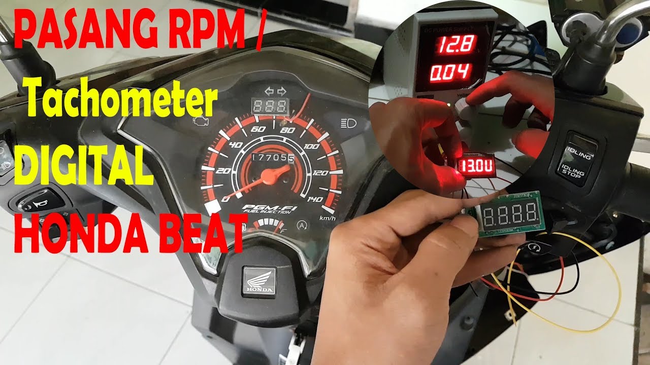 Cara Pasang RPM / Tachometer Digital di Honda Beat | Tutorial memasang RPM Digital