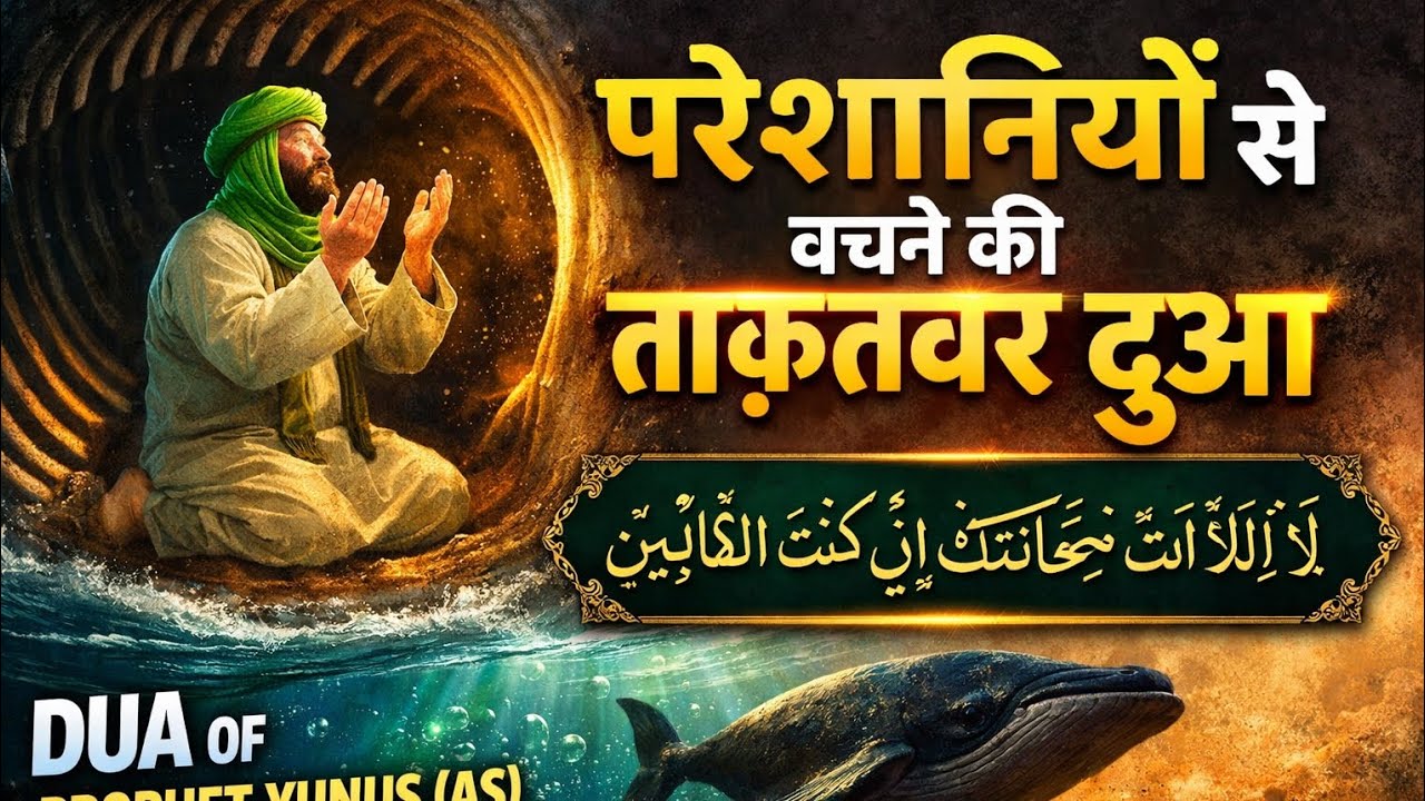 ✨ परेशानियों से बचने की सबसे ताक़तवर दुआ | हज़रत यूनुस (AS) की दुआ | हर मुसीबत से निजात 🤲