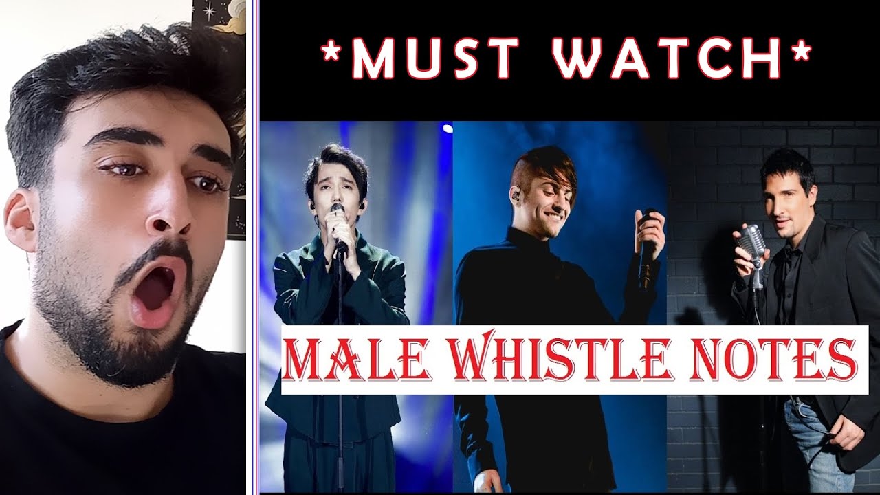 HORRIBLE SINGER Reacts to Male Singers - Whistle Notes Register | DIMASH, MITCH, ADAM LOPEZ & MORE