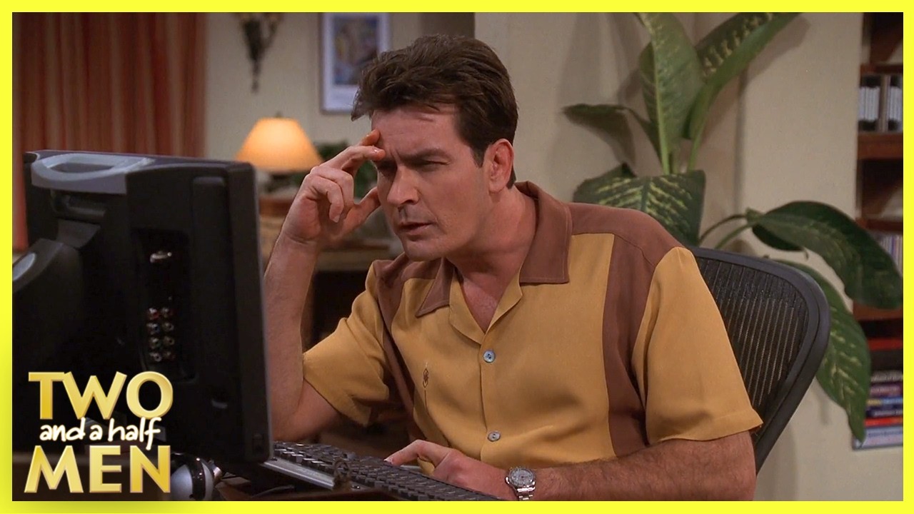 Charlie Makes the Mistake of Googling Himself | Two and a Half Men