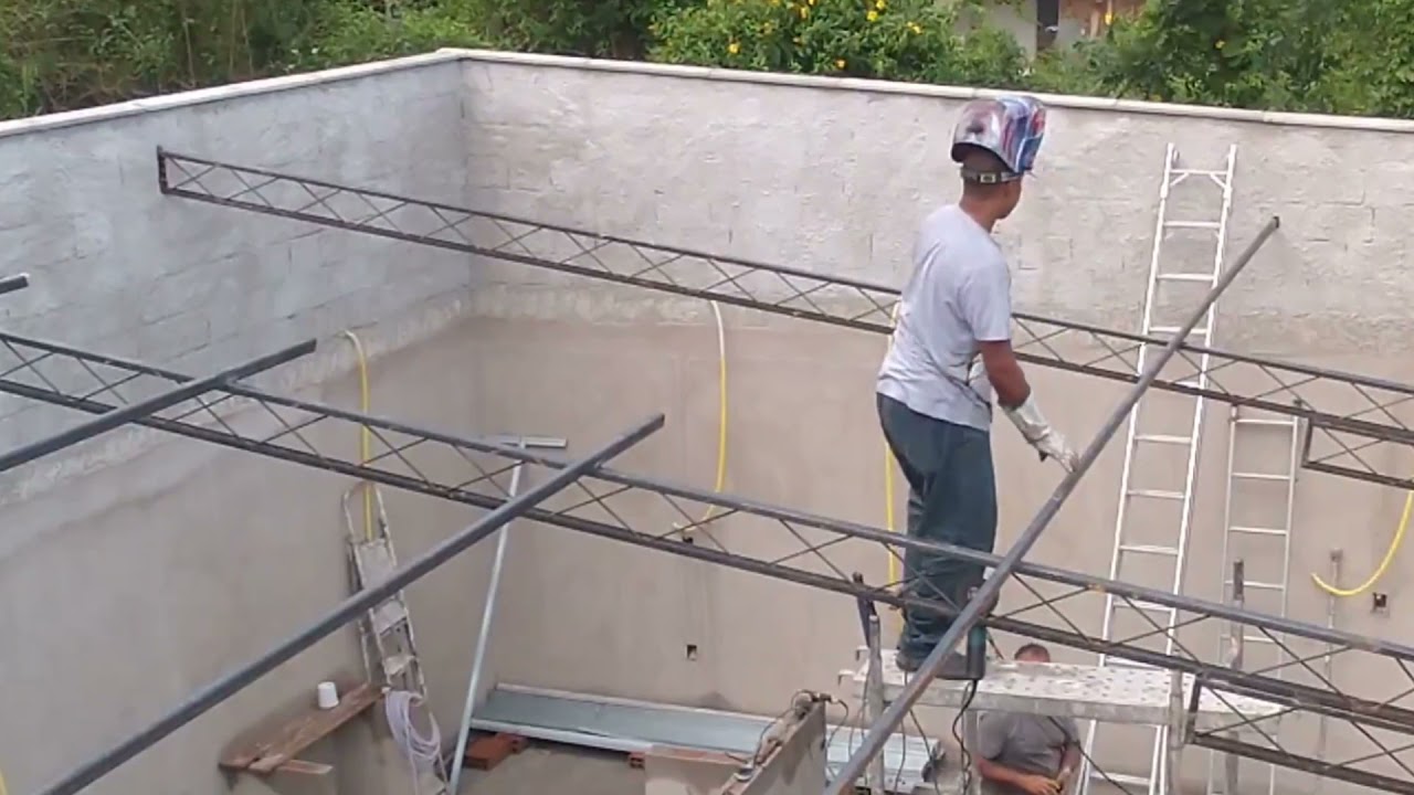 Telhado estrutura em treliça metálica | Telha trapezoidal