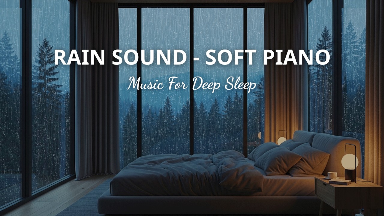 Soft Rain & Gentle Piano 🌧️ Cozy Night Ambience for Deep Sleep and Stress Relief