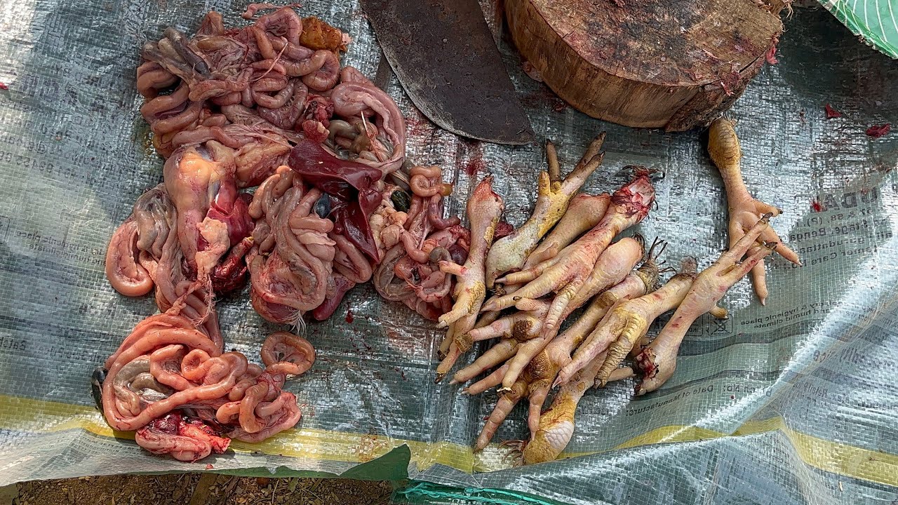 కట్టెల పొయి మీద Outdoor Cooking Chicken Curry Gravy Chicken Boti Fry చేసినం 