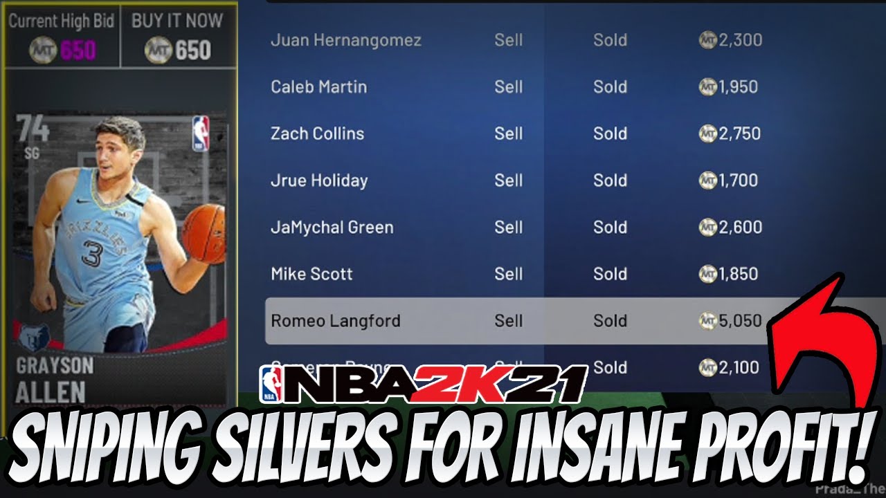MAKE UNLIMITED MT SNIPING SILVERS PLAYERS! | NBA 2K21 MYTEAM SNIPE FILTERS!