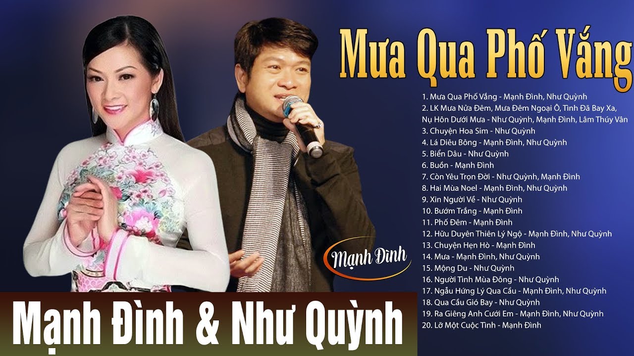 Mưa Qua Phố Vắng - Nhạc vàng Mạnh Đình Như Quỳnh hay nhất sự nghiệp