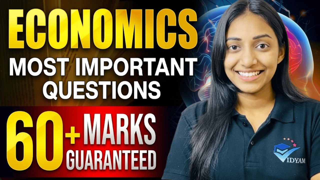 CLASS 12 ECONOMICS MOST IMPORTANT QUESTIONS II 60+ MARKS GUARANTEED!!!