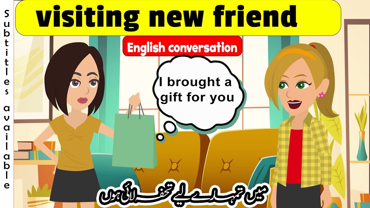 Visiting friend's house, learn daily easy English speaking practice