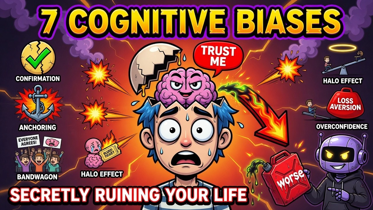 Why Your Brain Is Lying to You in 2026 – 7 Cognitive Biases Exposed (AI Makes It Worse!)