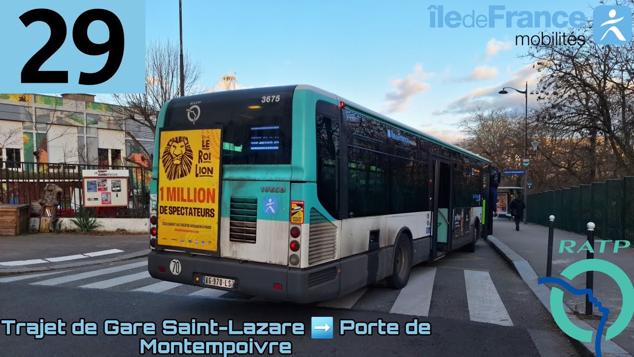 🚍BUS 29 (RATP) : Trajet à bord d'un Citelis Line SPEC N⁰3675 (Toute la ligne en Trajet Complet)