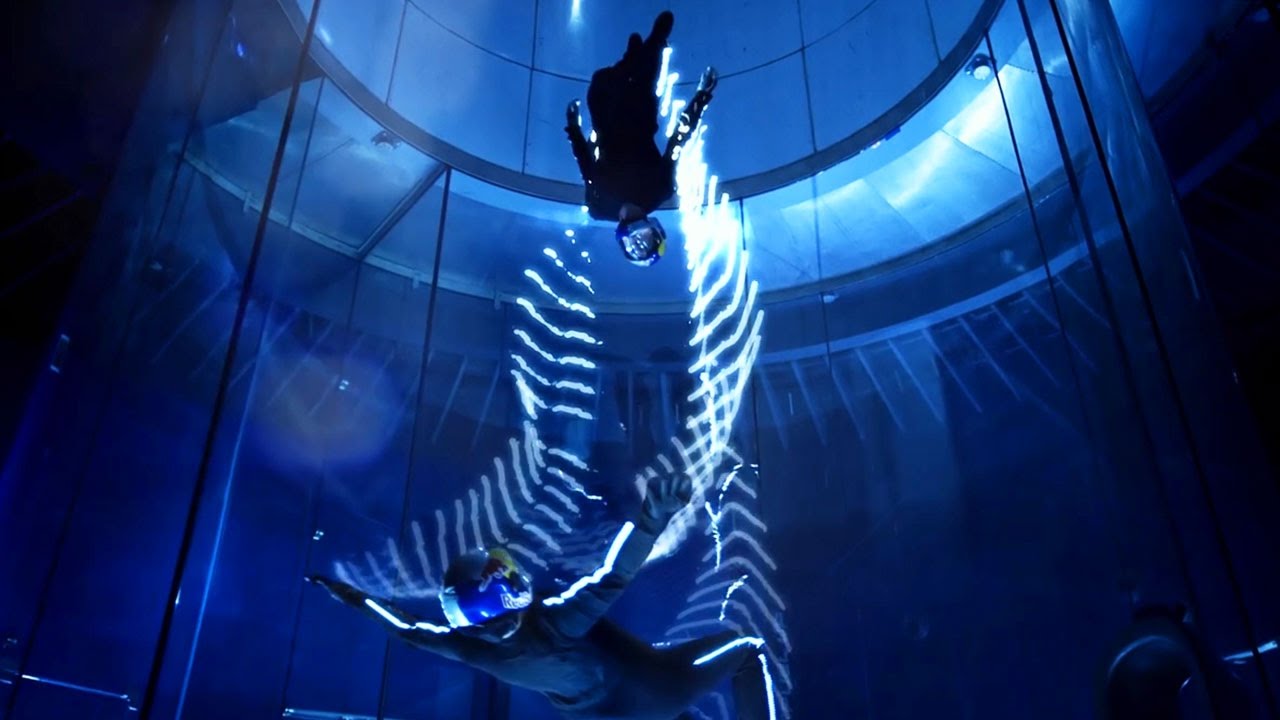 Elite Skydiver Traces Flight Pattern with LED Suit