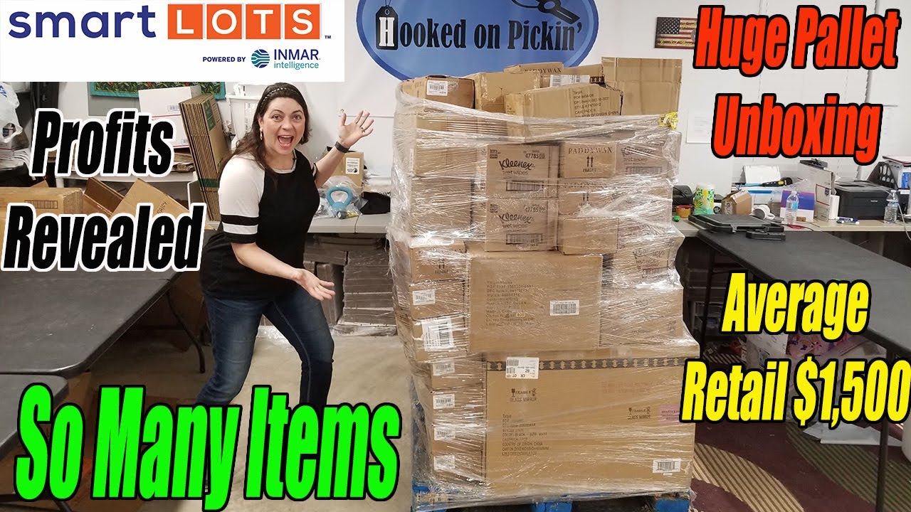 I unbox this Huge Pallet - Inmar Smartlots.com Pallet Unboxing - Reselling - I give profit Numbers!