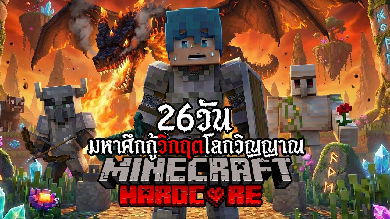 รอดหรือตาย!? เอาชีวิตรอด 100 วัน Hardcore Minecraft  จากมหาศึกกู้วิกฤตโลกวิญญาณ