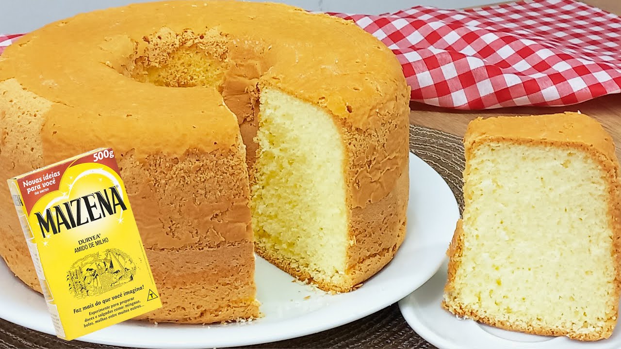 BOLO DE MAIZENA COM 3 INGREDIENTES