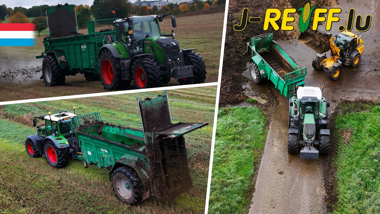 Mist streuen | J-Reiff | 3x Fendt 700 // 3x Tebbe // JCB TM320S | Luxemburg 2025