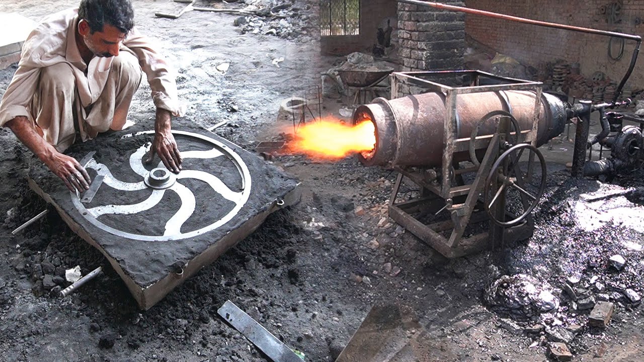 How to Make Thresher Machine Wheel by using sand mold through  Iron Casting
