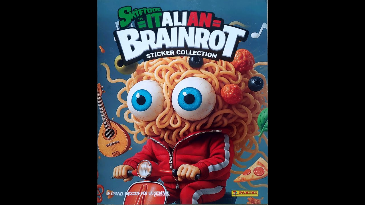 Panini 2025 COMPLETE Skifidol Italian Brainrot sticker album review.