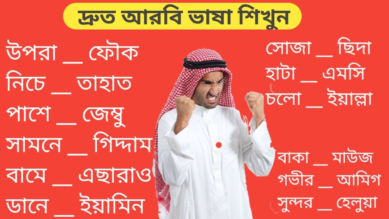 আরবি ভাষা শিক্ষা আরবি শিক্ষা কোর্স আরবিতে কথা বলা শিখার সহজ কৌশল