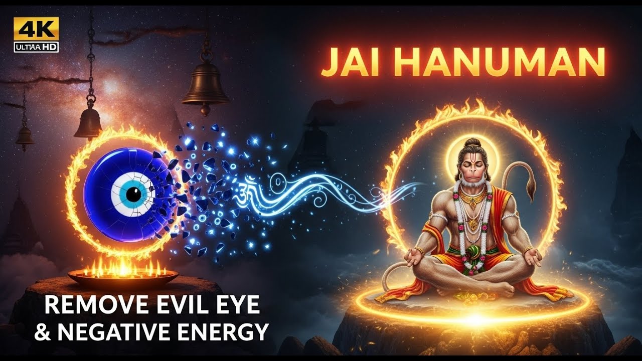 Meditation Music for Spirituality | Powerful Hanuman Mantra to Remove Negative Energy & Evil Eye