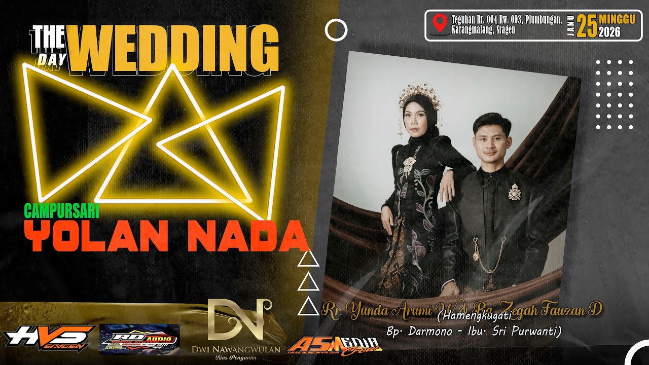 Live Wedding Arumi & Fauzan | Campursari YOLAN NADA | RD PRO AUDIO | HVS SRAGEN