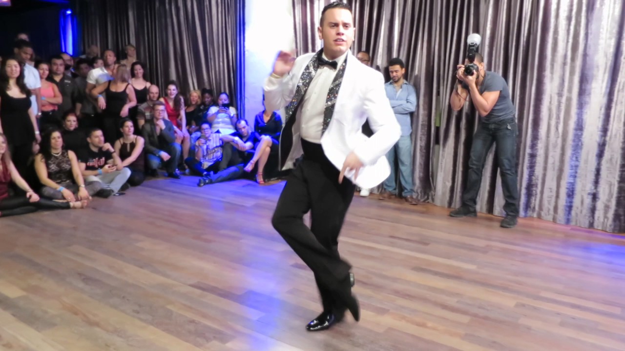 Adriano (Salsa Solo World Champion) at the Bachata Invasion Social on February 18 2017