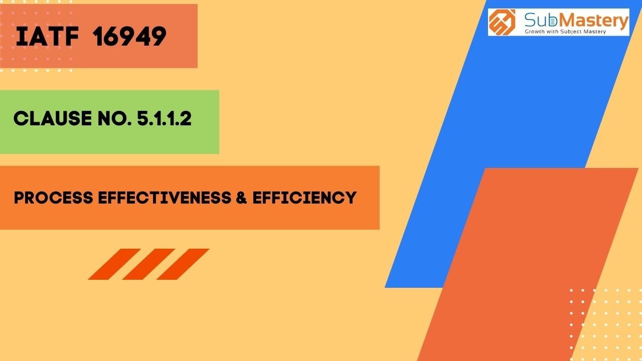 Clause No. 5.1.1.2  Process effectiveness & efficiency ( Quality ULTIMATE  Membership ,SubMastery )