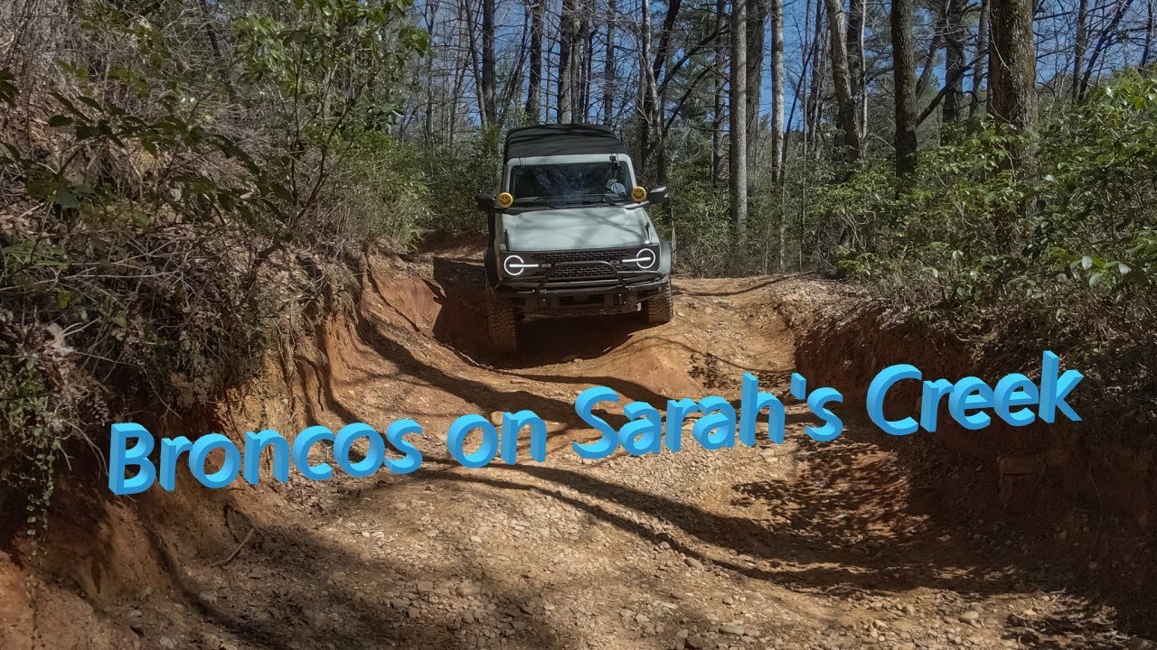 New Broncos Off-roading at Sarah's Creek in Clayton GA.