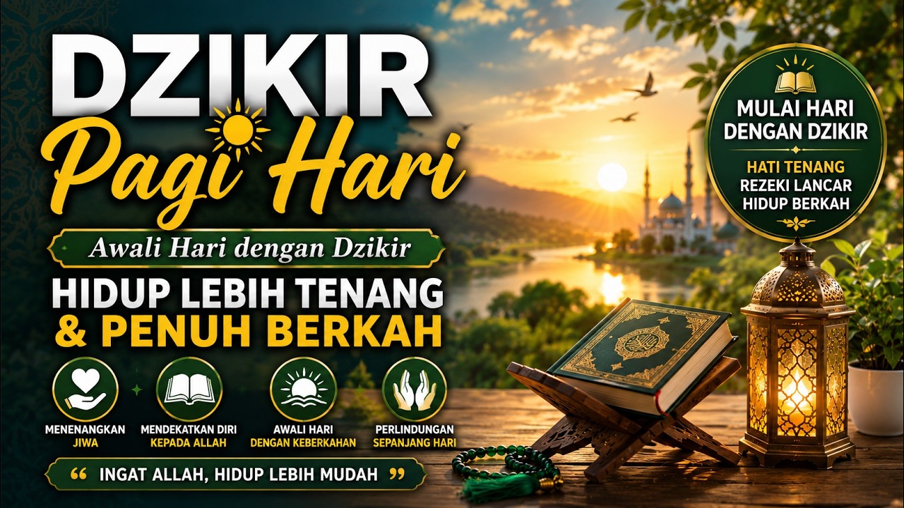 DZIKIR PAGI di HARI MINGGU PEMBUKA PINTU REZEKI  ZIKIR PEMBUKA PINTU REZEKI  Dzikir Mustajab Pagi