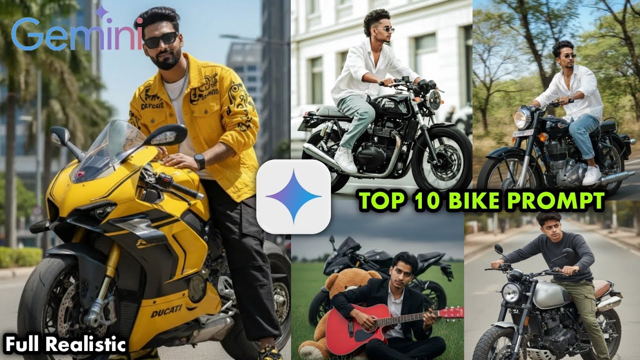 Top 10 Bike Gemini AI Prompt | Google Gemini Trending Photo Prompt