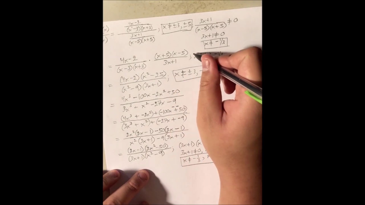 Domain of Quotient of Functions Example 6 (Part 2)