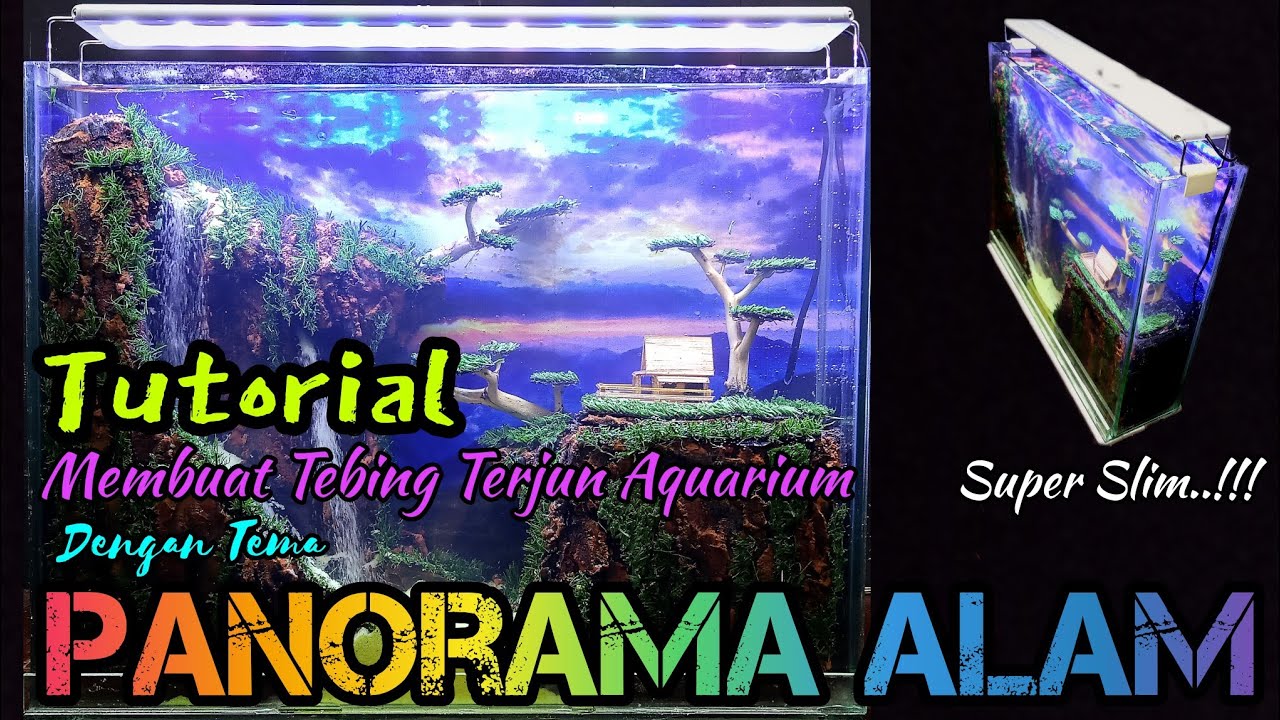 MEMBUAT TEBING TERJUN AQUARIUM DARI STEROFOAM-How to make a cliff waterfall aquarium from Styrofoam