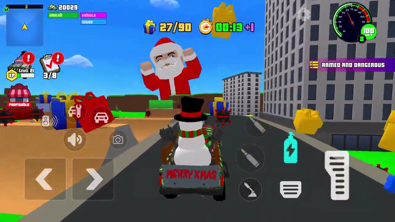 🎅 Pro Gamer vs Christmas Madness! 🎁 38 Gifts Collected in Gangs Wars: Pixel Shooter RP!