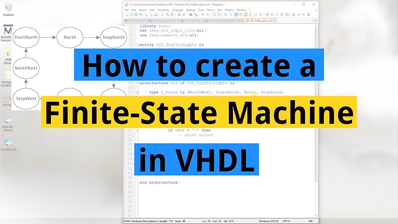 How to create a Finite-State Machine in VHDL
