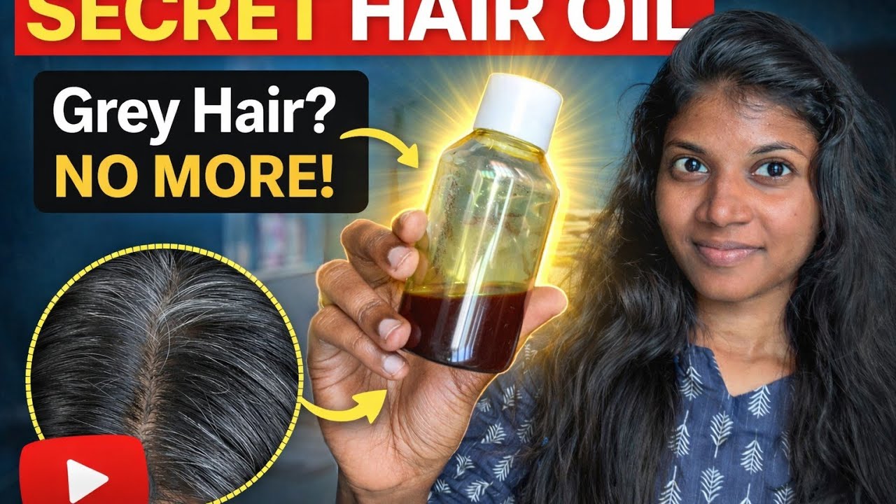 Secret Hair Oil for Grey Hair 😱 100% Natural Remedy | goldi 