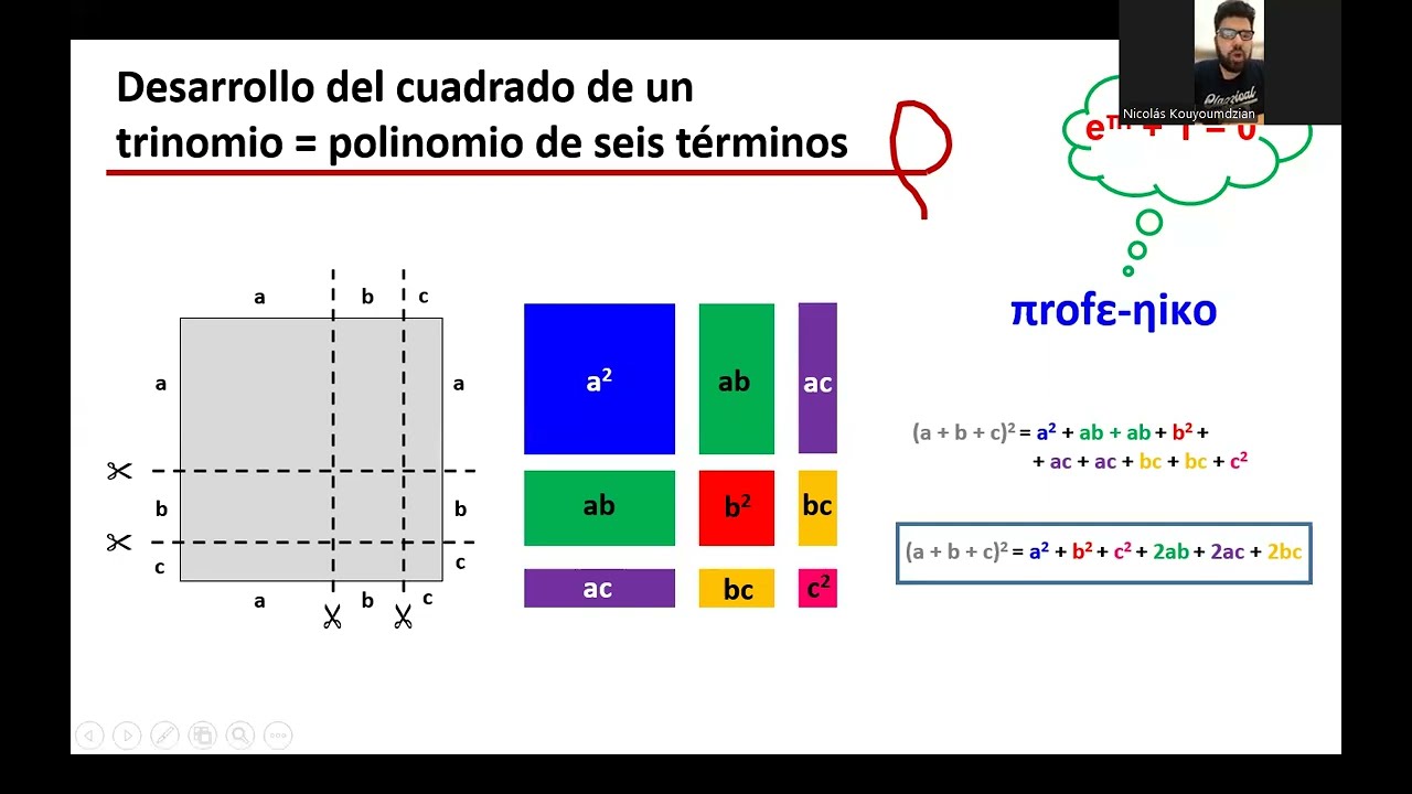 Video 7: Trinomio al cuadrado (interpretación geométrica)