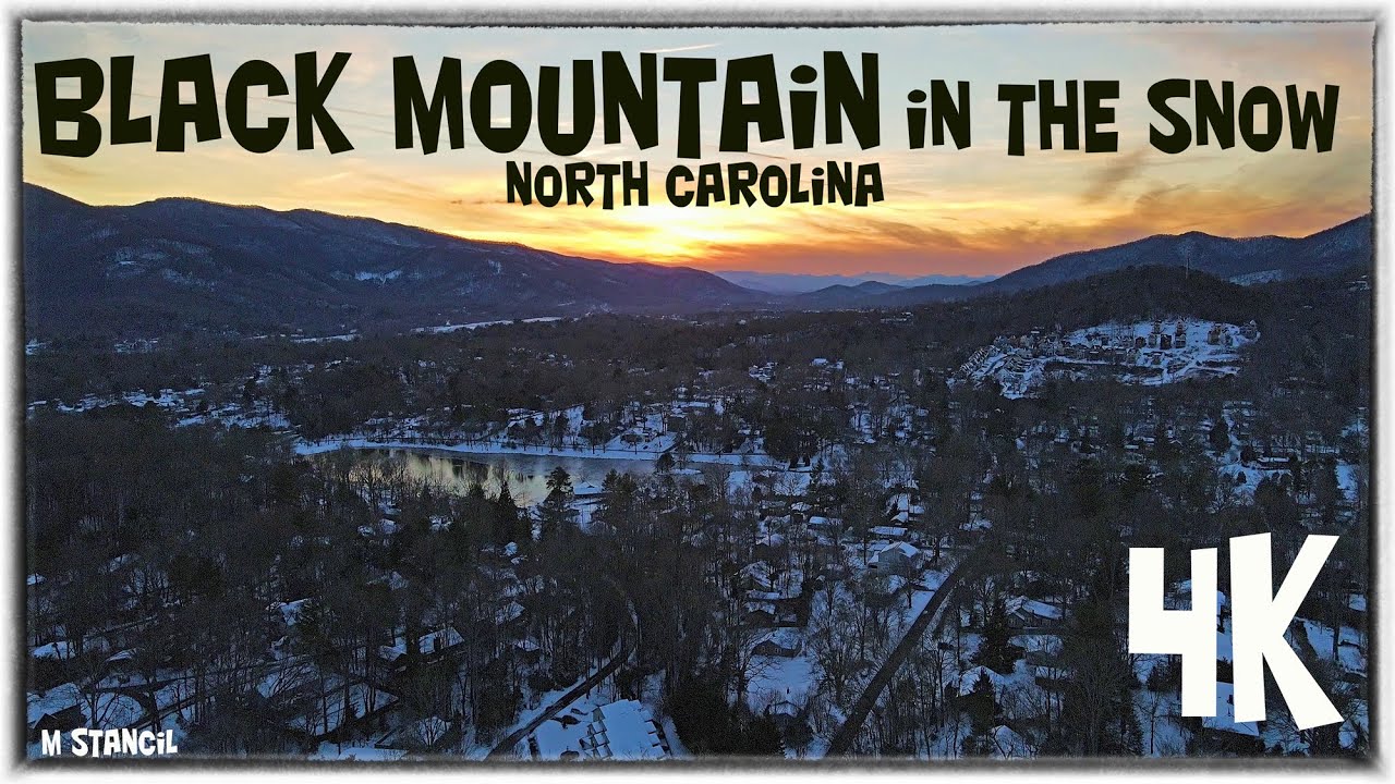 Black Mountain, NC in the Snow 4K (DJI Mavic Air 2 Footage) Wonderland 14 Miles From Asheville NC!!!
