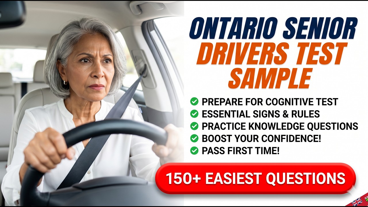 2026 Ontario Senior Drivers Test Sample Questions | Pass Your 80+ License Renewal Easily