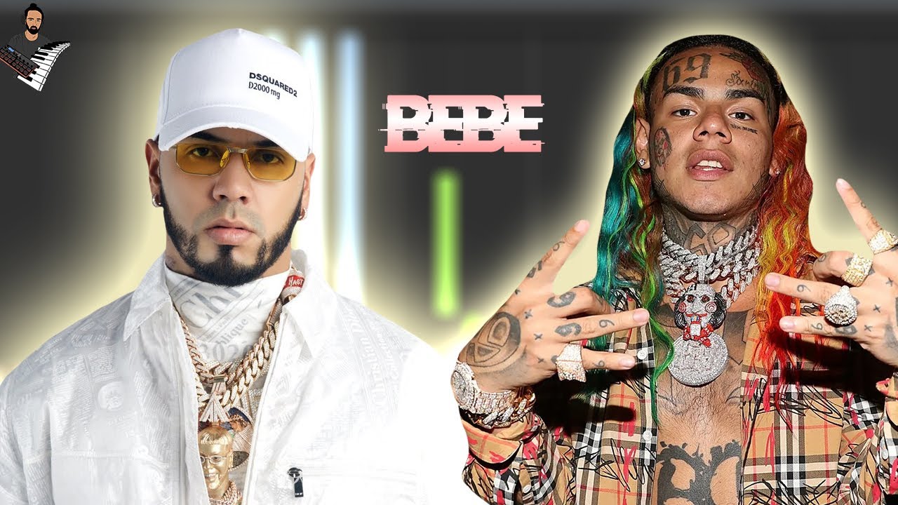 6ix9ine feat. Anuel AA - BEBE | Instrumental Piano Tutorial / Partitura / Karaoke / MIDI