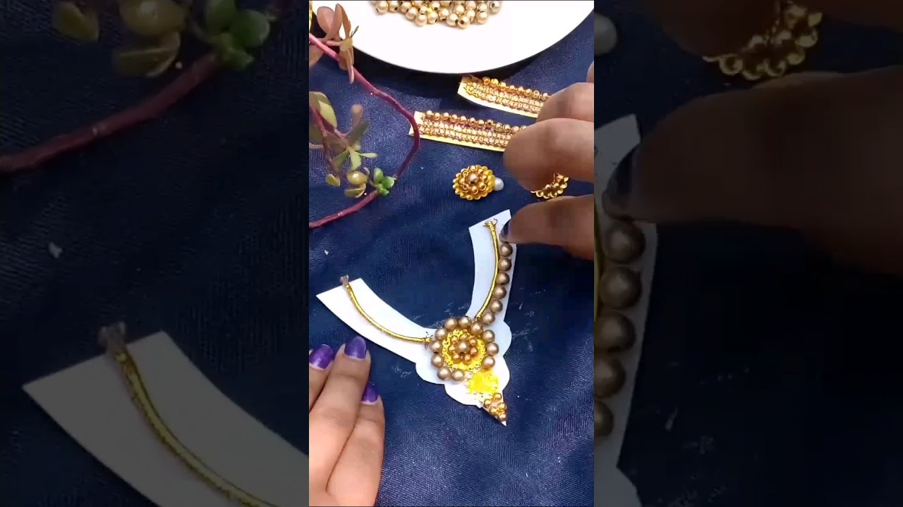 small god idol jewellery making/How to make jewellery for god idol easily #papercraft #ytshorts