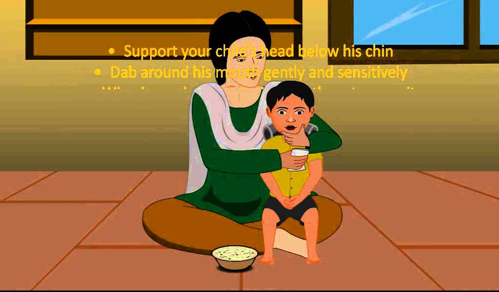 Children with severe difficulties - Wiping your child's mouth