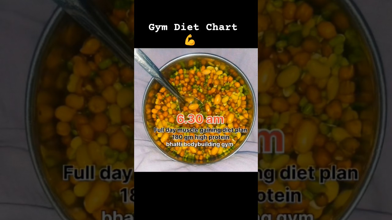 Gym Diet | Gym Diet Chart | 180gm High Protein 💪 #diet #gym