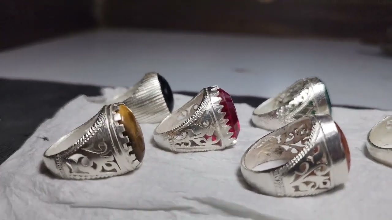 I have soo many style of silver gold rings. #jewellery #viralvideo #handmade 
