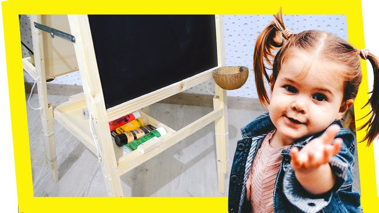 ✅ Cómo crear CABALLETE PLEGABLE para NIÑOS con pies REGULABLES☞(Paso a Paso)