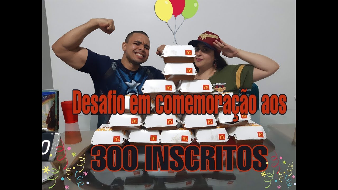 Desafio em Casal 3 - Comemos 16 Cheddar Mc Melt.
